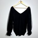 Suzanne Betro  Signature Black Lace Sleeves Sweater Photo 4