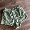 Aerie  olive green ribbed pajama lounge shorts Photo 0