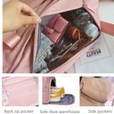 Pink Gym Bag Duffle Travel Bag Weekender Tote Photo 5