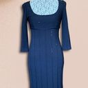 St. John  Evening Scoop Neck Knit Paillettes Midi Dress Black Size 2 Photo 11