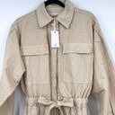 Good American  Cinched Utilitarian Jumpsuit Cream Size Small Long Sleeve NEW Photo 3