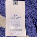 Terra & Sky  Striped Henley tunic knit sweater blue striped new with tags size 1X Photo 5