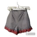 English Factory  Gingham High Rise Ruffle Hem Shorts, XS Photo 2