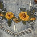 Guess  Y2K Cutoff Jean Shorts 30 Embroidered Flowers Vintage Distressed Logo Photo 8