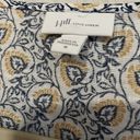 J.Jill  Womens Tank Top Medium Blue White Tunic 100% Linen Elephant Print Hem Photo 4