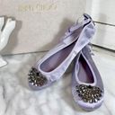 Jimmy Choo Purple & Crystal Grace Flat Photo 2