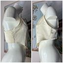 Sincerely Jules  Cream Off White Satin Crop Top Blouse High Low Hem Size Medium Photo 5