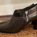 Brighton  Mantilla Rhythm Pewter Laser Cut Leather Booties/Ankle Boots Size 9 Photo 1