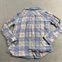 Rails  Blue & Cream Plaid Button Up Flannel Blouse Size Small EUC Photo 3