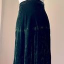 Gap  Dark Green Silk Velvet Knee-Length Skirt Photo 0