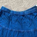 Studio West  Blue A-Line Flowy Tiered Skirt | Size Medium Photo 2