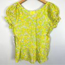 Abound NWT  Micro Floral Swing Casual Top Yellow Cap Sleeve Size XS Photo 6