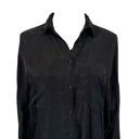 Dissh  Campbell Black Long Sleeve Relaxed Button Up Shirt Blouse Photo 5