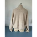 Oak + Fort  womens sweater tan size S mock neck long sleeves ribbed Photo 2