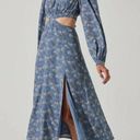 ASTR The Label Floral Tie Back Cut Out Midi Dress Photo 0