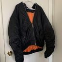 Missguided  Fanny Lyckman Reflective Puffer Jacket orange OVERSIZED US Size 6 Photo 1