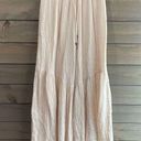 By Together  Womens Tiered Pants Wide Leg Palazzo Beige Medium Elastic Waist Boho Photo 0