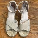 Caslon  Shiloh Leather espandrille wedge sandal Taupe size 7.5 Photo 1