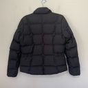 Eddie Bauer  Quilted Goose Down Jacket Coat Black Zip Pockets Womens Size S Photo 1