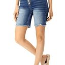 Bermuda KanCan Women's Moss High Rise Button Fly Distressed  Shorts Small Photo 7