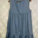 Harper  Denim Chambray Tiered Sleeveless Babydoll Dress Jumper Size M NWT Photo 7