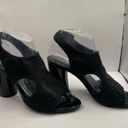 Anne Klein  I Flex Sizes 7.5 Black Fabric Memory Foam Sandal Shoes 3 3/4 in Photo 1