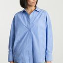 Everlane Oversized Poplin Cotton blue striped shirt Photo 2