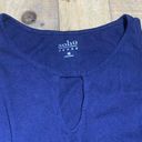 New York & Co. Soho Jeans Navy Tank Top with Keyhole Accent, Small Photo 4