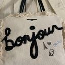 Karl Lagerfeld  Large Tote Bag Black Beige Bonjour I Love Paris Effeil Tower NWT Photo 7