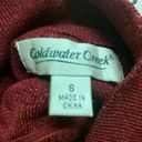 Coldwater Creek Cold water Creek S Turtle Neck Tank Top Sparkly Red Holiday Swank top Christmas Photo 2