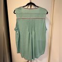 Style & Co  Embroidered Tasseled Knit Top Aqua Blue 1x Photo 5