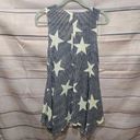 Paradise USA Navy Cream Star Beach Boho Women's Swim Cover Up Dress Size Medium Photo 9