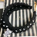 Lele Sadoughi NWT  Jet Yin Yang Fabric Top Knot Headband Beaded Black White Y2K Photo 4