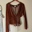 Vince Panne Wrap Velvet Top Size Small Photo 0