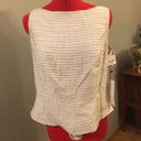 Carmen Marc Valvo  Beige Fancy Top with Beads & Zipper closure. NWT Size 12 Photo 1