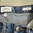 frame denim Le Original in Cascade Blue Distressed Rips Straight Jeans- Size 23 Photo 6