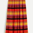 J.Crew NEW Size 0 Womens  Straight-Pleat Skirt in Orange and Pink Stripes AR478 Photo 4