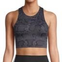 Anthropologie  All Fenix Racerback Sport Bra Python Snake Charcoal Gray Small Photo 0