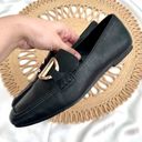 DKNY  Black Faux Leather Fern Loafers in Size 6.5 Photo 4