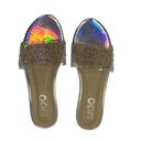 EGO  Slip-On Rhinestone Sandals in Iridescent Photo 55