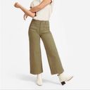 Everlane  The Wide Leg Crop Patch Pocket Pants Olive Cotton Size 2 academia boho Photo 1