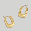 Madewell NWT  Carabiner Medium Hoop Earrings Gold Photo 0