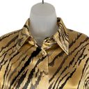 St. John  Animal Print Silk Long Sleeve Button Up Blouse Size 4 Vguc Photo 1