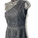 Foxiedox  Women's One Shoulder Sleeveless Juliet One Lace Gown Black Size Small Photo 4