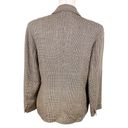 Max Mara  Vintage Tan Glen Plaid Linen Wool Blend Blazer Jacket US Women's Size 10 Photo 1