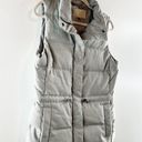 Banana Republic  Down Fill Sleeveless Mock Neck Puffer Vest Jacket Gray Small Photo 5