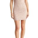 Dress the Population  leanne lace cocktail sheath mini dress pink medium new Photo 1