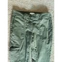 J.Jill  Cargo Slim-leg Pant Mid Rise Olive Green Stretch Size 2 Petite Photo 5