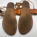 American Eagle  Outfitters AE Tan Ankle Tie Sandals Photo 2