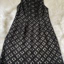 Kensie  Women's Graphic Geo Sleeveless Dress Black Lace With Cream Underlay Sz M. Photo 12